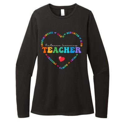 Cute Distance Learning Teacher Appreciati To School Gift Womens CVC Long Sleeve Shirt