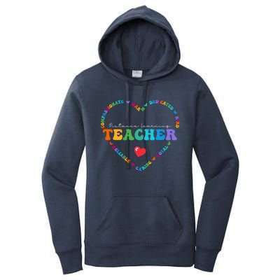 Cute Distance Learning Teacher Appreciati To School Gift Women's Pullover Hoodie