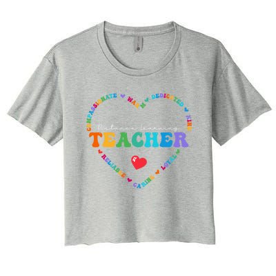 Cute Distance Learning Teacher Appreciati To School Gift Women's Crop Top Tee