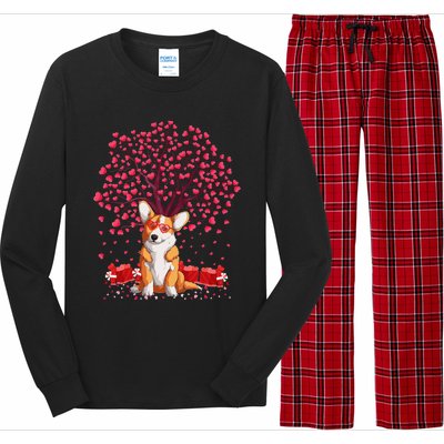 Corgi Dog Lover Funny Corgi Valentine's Day Long Sleeve Pajama Set