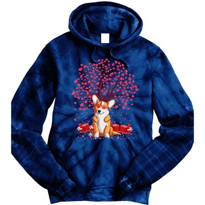 Corgi Dog Lover Funny Corgi Valentine's Day Tie Dye Hoodie