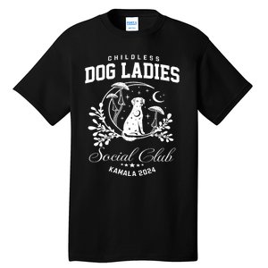 Childless Dog Lady Social Club President Kamala Harris 2024 Tall T-Shirt