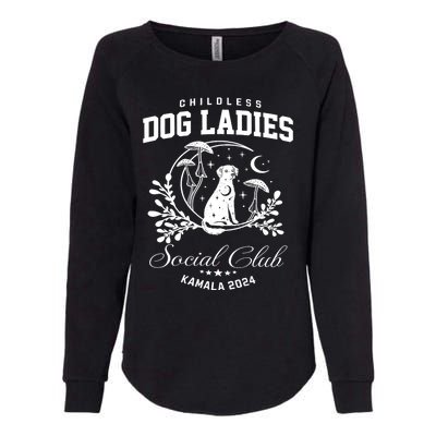 Childless Dog Lady Social Club President Kamala Harris 2024 Womens California Wash Sweatshirt