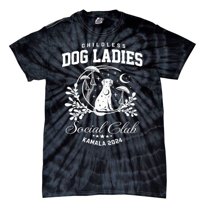 Childless Dog Lady Social Club President Kamala Harris 2024 Tie-Dye T-Shirt