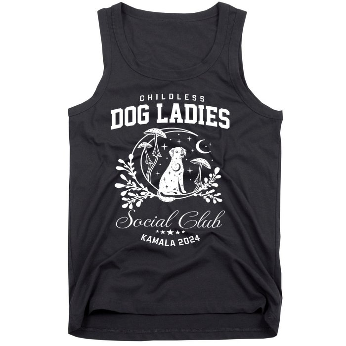 Childless Dog Lady Social Club President Kamala Harris 2024 Tank Top