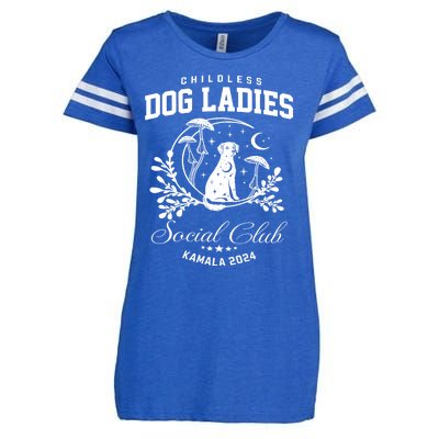 Childless Dog Lady Social Club President Kamala Harris 2024 Enza Ladies Jersey Football T-Shirt