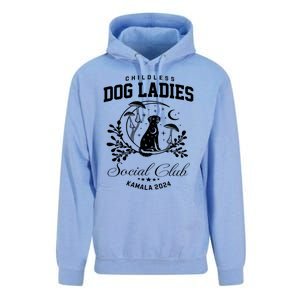 Childless Dog Lady Social Club President Kamala Harris 2024 Unisex Surf Hoodie