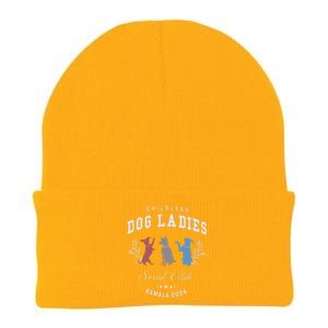 Childless Dog Lady Social Club President Kamala Harris 2024 Gift Knit Cap Winter Beanie