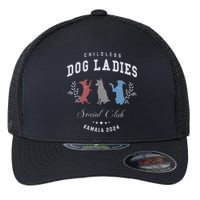 Childless Dog Lady Social Club President Kamala Harris 2024 Gift Flexfit Unipanel Trucker Cap