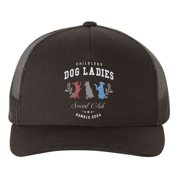 Childless Dog Lady Social Club President Kamala Harris 2024 Gift Yupoong Adult 5-Panel Trucker Hat