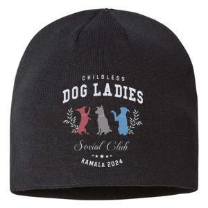 Childless Dog Lady Social Club President Kamala Harris 2024 Gift Sustainable Beanie