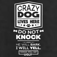 Crazy Dog Lives Here Do Not Knock Funny Adult Drive Performance Visor