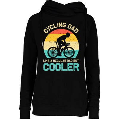 Cycling Dad Like A Regular Dad But Cooler Funny Cyclist Gift Womens Funnel Neck Pullover Hood