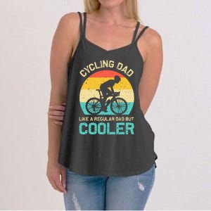 Cycling Dad Like A Regular Dad But Cooler Funny Cyclist Gift Women's Strappy Tank