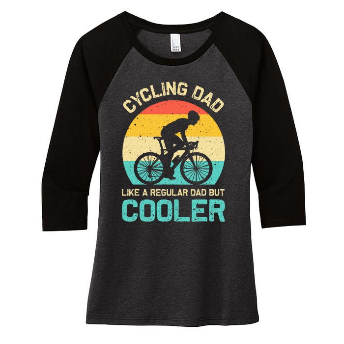 Cycling Dad Like A Regular Dad But Cooler Funny Cyclist Gift Women's Tri-Blend 3/4-Sleeve Raglan Shirt