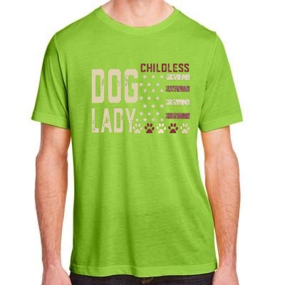 Childless Dog Lady Vote 2024 Us Flag Democratic President Gift Adult ChromaSoft Performance T-Shirt