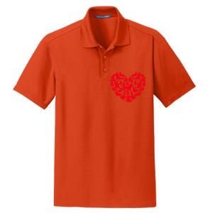 Corgi Dog Lover Funny Love Heart Corgi Valentine's Day Funny Gift Dry Zone Grid Polo