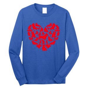 Corgi Dog Lover Funny Love Heart Corgi Valentine's Day Funny Gift Long Sleeve Shirt