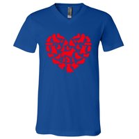 Corgi Dog Lover Funny Love Heart Corgi Valentine's Day Funny Gift V-Neck T-Shirt