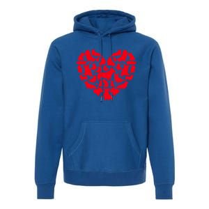 Corgi Dog Lover Funny Love Heart Corgi Valentine's Day Funny Gift Premium Hoodie