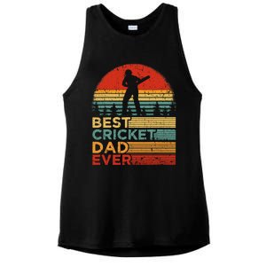 Cricket Dad Like A Normal Dad Just Cooler Cricket Player Ladies PosiCharge Tri-Blend Wicking Tank