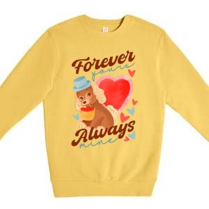 Cute Dog Lovers Forever Always Gift Premium Crewneck Sweatshirt