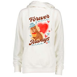 Cute Dog Lovers Forever Always Gift Womens Funnel Neck Pullover Hood