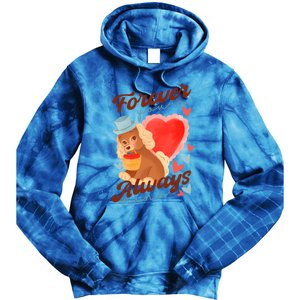 Cute Dog Lovers Forever Always Gift Tie Dye Hoodie