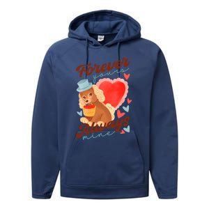 Cute Dog Lovers Forever Always Gift Performance Fleece Hoodie