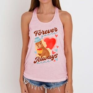 Cute Dog Lovers Forever Always Gift Women's Knotted Racerback Tank