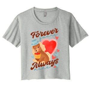 Cute Dog Lovers Forever Always Gift Women's Crop Top Tee