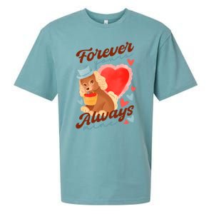 Cute Dog Lovers Forever Always Gift Sueded Cloud Jersey T-Shirt