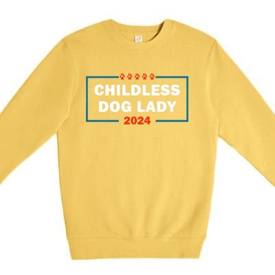 Childless Dog Lady Is Voting Kamala Election Usa 2024 Premium Crewneck Sweatshirt