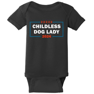 Childless Dog Lady Is Voting Kamala Election Usa 2024 Baby Bodysuit