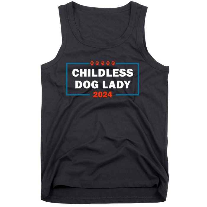 Childless Dog Lady Is Voting Kamala Election Usa 2024 Tank Top