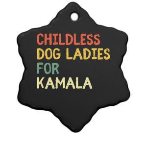 Childless Dog Ladies For Kamala Ceramic Star Ornament