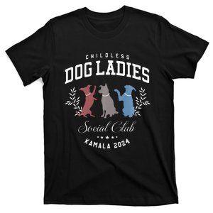 Childless Dog Ladies Social Club Voting Kamala Election 2024 T-Shirt