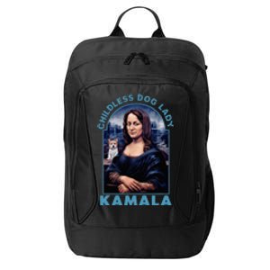 Childless Dog Ladies Vote Blue Mona Lisa With Dog Loves 2024 City Backpack