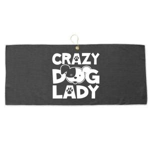 Crazy Dog Lady Large Microfiber Waffle Golf Towel