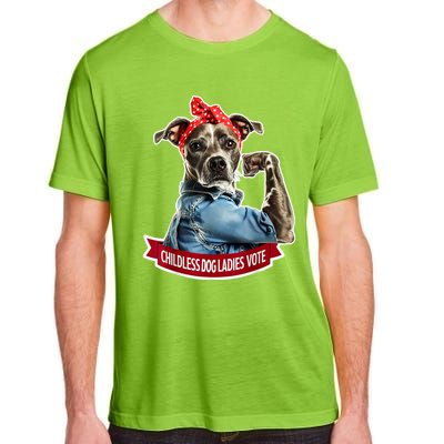 Childless Dog Ladies Vote Rosie The Riveter Adult ChromaSoft Performance T-Shirt