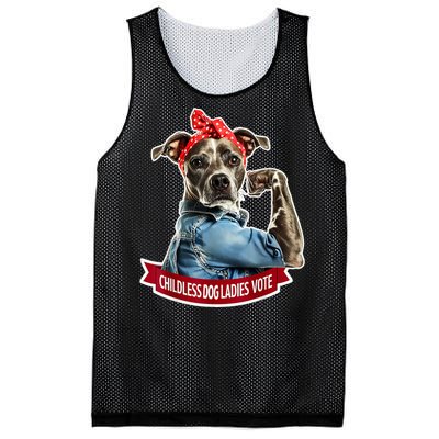 Childless Dog Ladies Vote Rosie The Riveter Mesh Reversible Basketball Jersey Tank