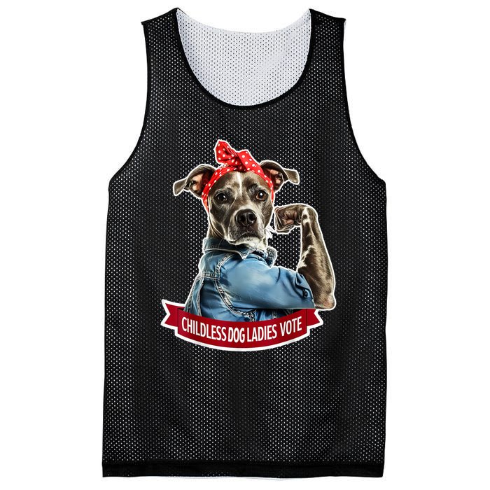 Childless Dog Ladies Vote Rosie The Riveter Mesh Reversible Basketball Jersey Tank