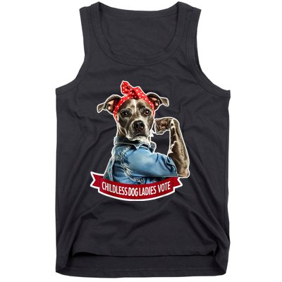 Childless Dog Ladies Vote Rosie The Riveter Tank Top