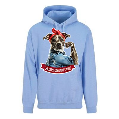 Childless Dog Ladies Vote Rosie The Riveter Unisex Surf Hoodie