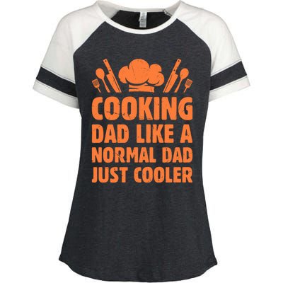 Cooking Dad Like A Normal Dad Just Cooler Cooking Chef Daddy Gift Enza Ladies Jersey Colorblock Tee