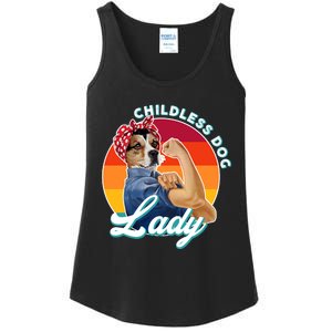 Childless Dog Lady Kamala Harris Funny Ladies Essential Tank