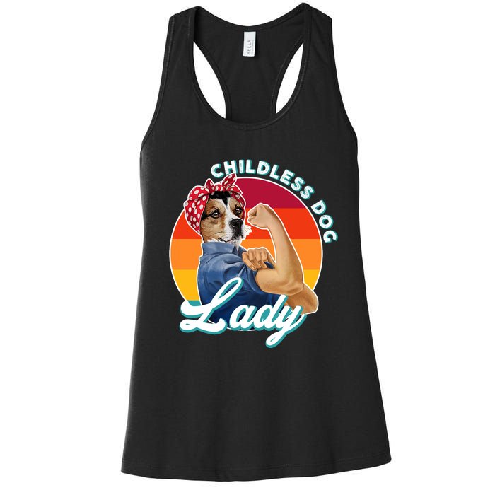 Childless Dog Lady Kamala Harris Funny Women's Racerback Tank