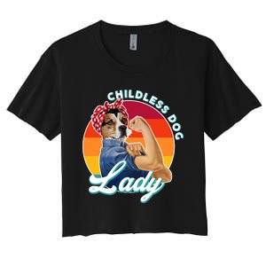 Childless Dog Lady Kamala Harris Funny Women's Crop Top Tee