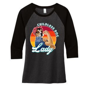 Childless Dog Lady Kamala Harris Funny Women's Tri-Blend 3/4-Sleeve Raglan Shirt