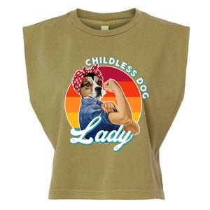 Childless Dog Lady Kamala Harris Funny Garment-Dyed Women's Muscle Tee